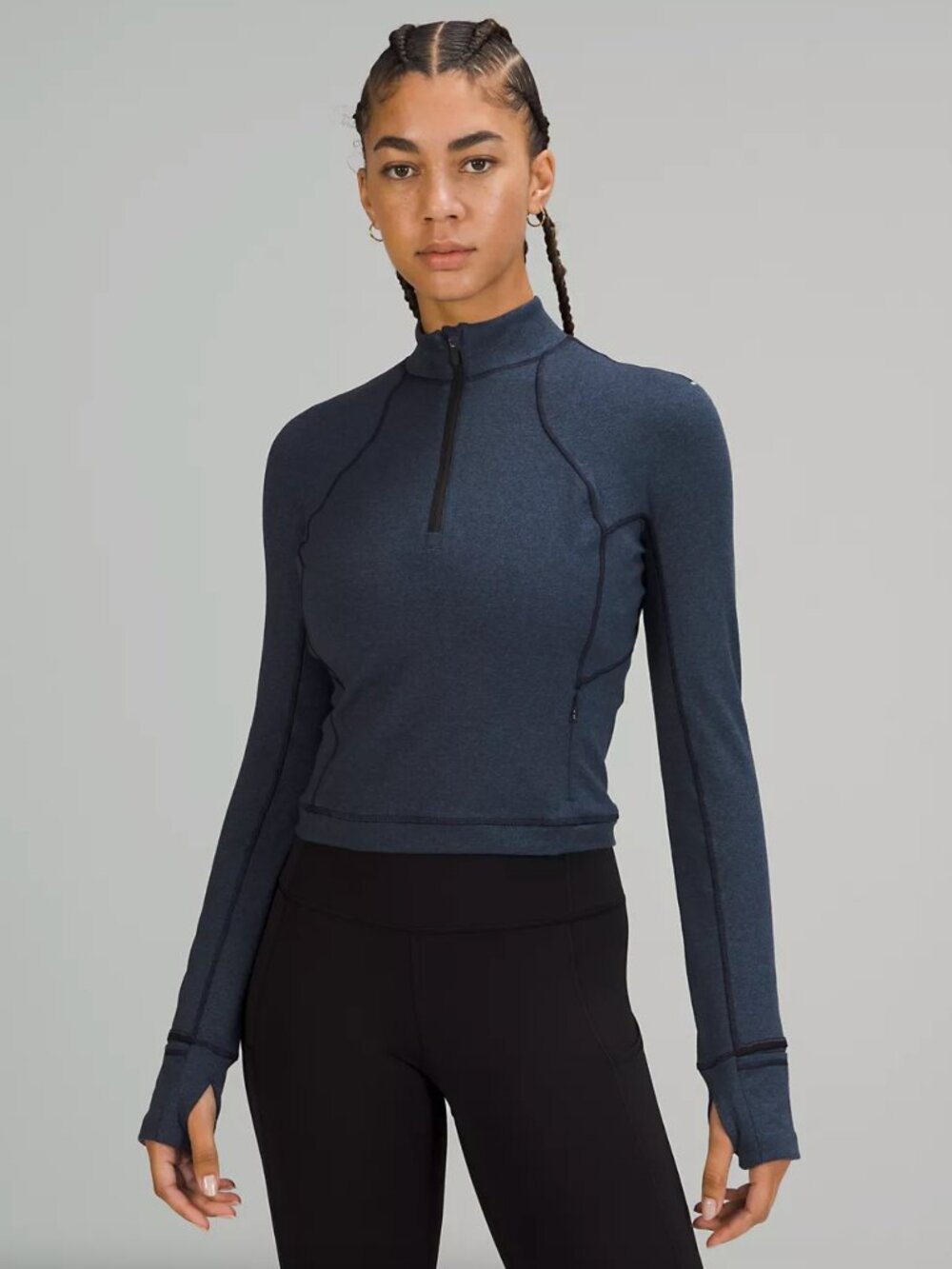 Lululemon Rulu Cropped Half Zip